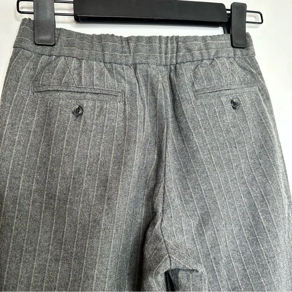 Janie and Jack Grey Wool Pinstripe Joggers - Picture 7 of 13
